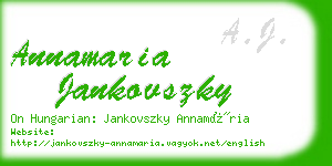 annamaria jankovszky business card